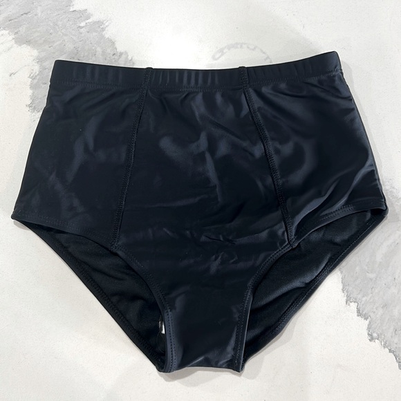 New never worn black high waisted bikini swim suit bottoms. - Picture 5 of 11